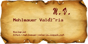 Mehlmauer Valéria névjegykártya